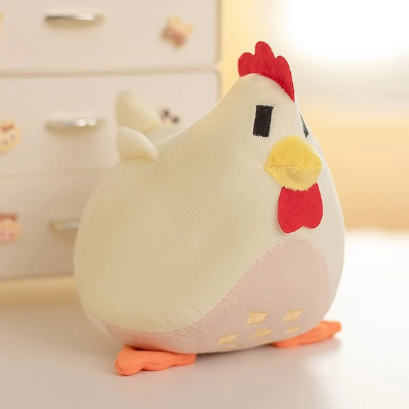 Stardew Valley Tavuk Peluş Oyuncak Bebek - Sarı - 20cm