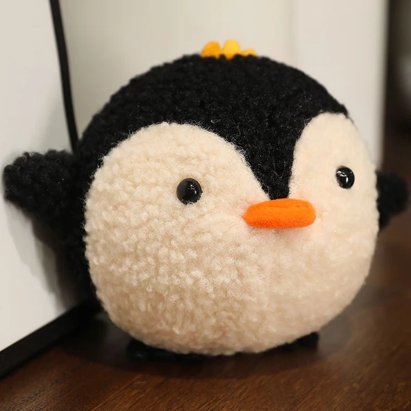 15cm Siyah Penguen Stres Giderici Oyuncak Bebek - 1