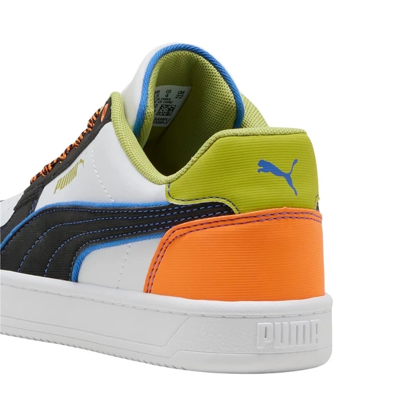 Puma White-Sea Kelp-Orange Glo Kadın Renkli Spor Ayakkabı - 6