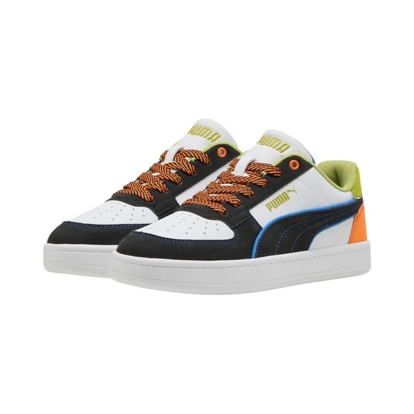 Puma White-Sea Kelp-Orange Glo Kadın Renkli Spor Ayakkabı - 3