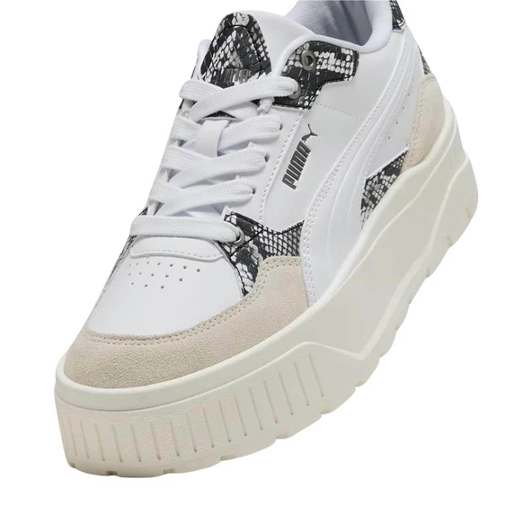 Puma Karmen II Idol Snake Chic Kadın Beyaz Ayakkabı - Resim 6