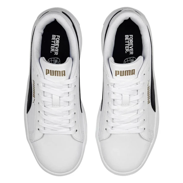 Puma Smash Platform V3 Kadın Beyaz Ayakkabı - Resim 4