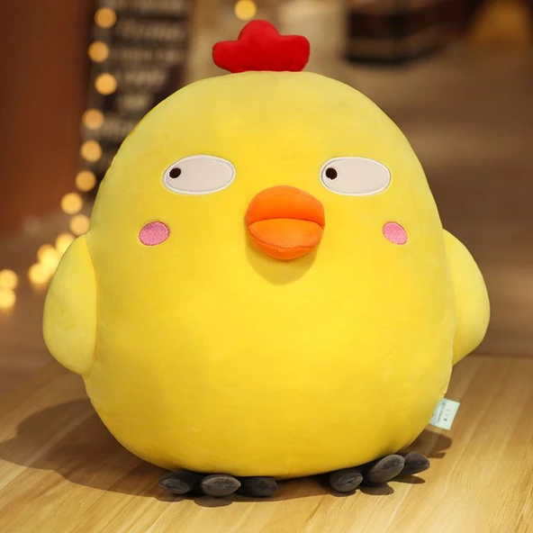 Şaşı Gözlü Sarı Civciv Peluş Oyuncak - 20*25cm