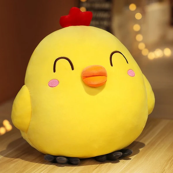 Kısık Gözlü Sarı Civciv Peluş Oyuncak - 35*50cm