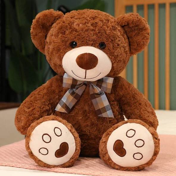 Peluş Oyuncak Ayı - Kızıl Kahverengi - 80cm