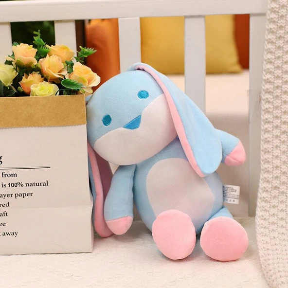 Şeker Tavşan Peluş Oyuncak - Mavi - 32cm - 11