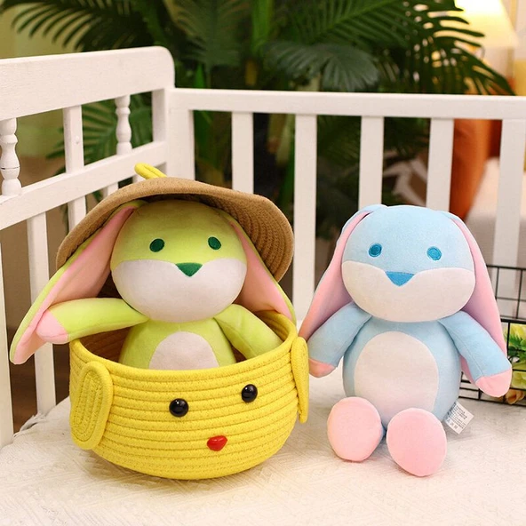 Şeker Tavşan Peluş Oyuncak - Mavi - 32cm - 10