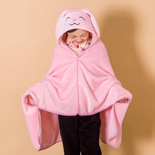 Çocuk Uyku Battaniyesi - Gri Hamster Peluş - 160x120cm - 2