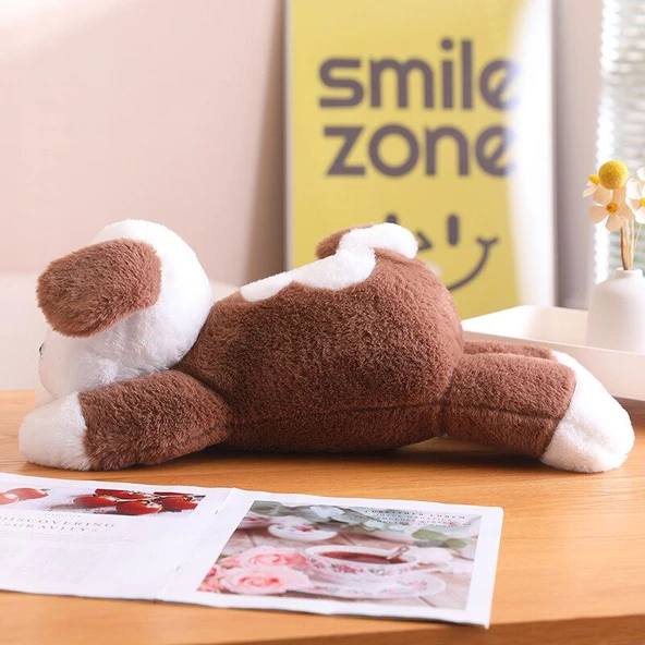 Benekli Köpek Peluş Oyuncak - Kahve - 55cm - 9