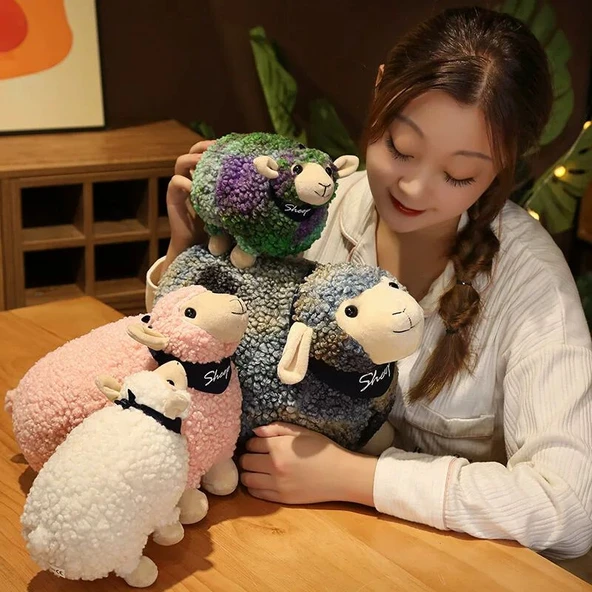 Pembe Sallanan Koyun Peluş Oyuncak - 20cm - 11