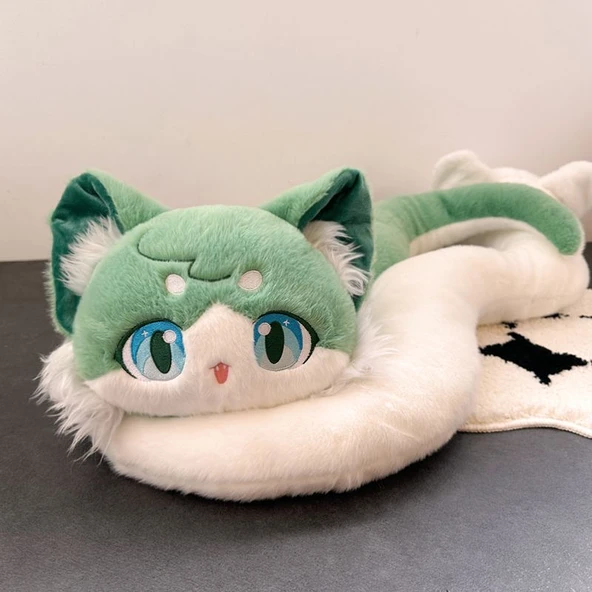 Peluş Yılan Oyuncak - Yeşil - 80cm