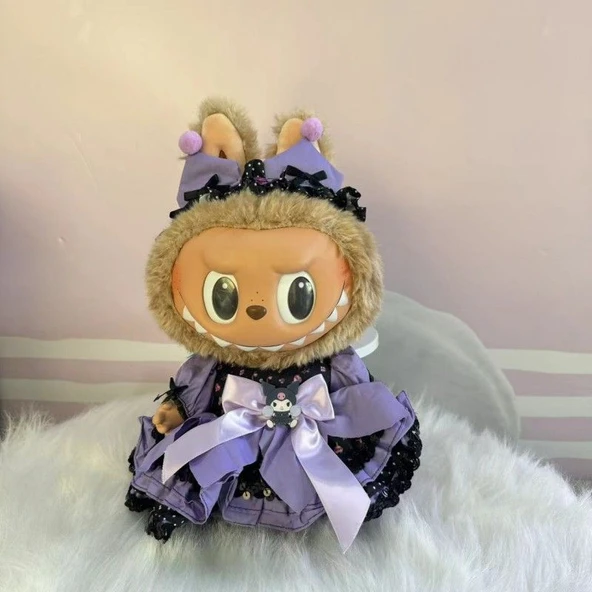 38cm Labubu Bebek Elbisesi - Sarı Alice - 8