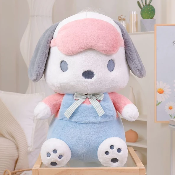 Göz Maskeli Köpek Peluş Oyuncak - Mavi, 30cm