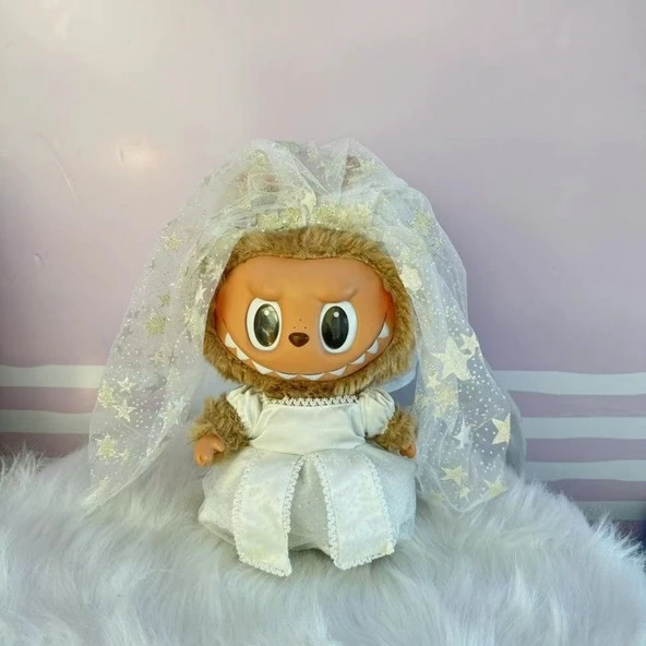 38cm Labubu Bebek Elbisesi - Mavi Alice - 10