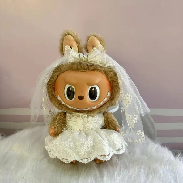 38cm Labubu Bebek Elbisesi - Sarı Alice - 11