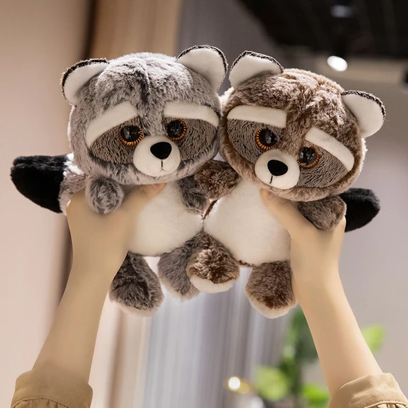 Rakun Peluş Oyuncak - Gri - 20cm - 12