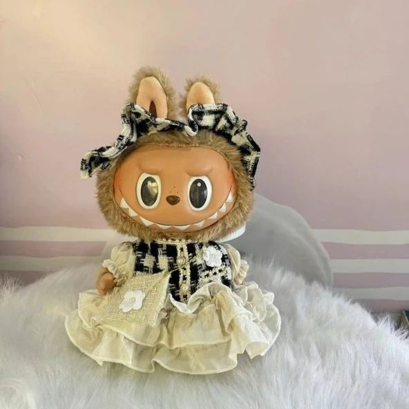 38cm Labubu Bebek Elbisesi - Sarı Alice - 4