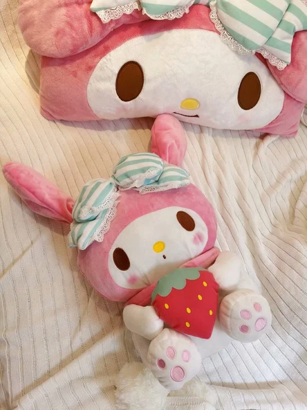 Melodi Peluş Mendil Kutusu Kılıfı - Pembe 30cm*25cm - 2