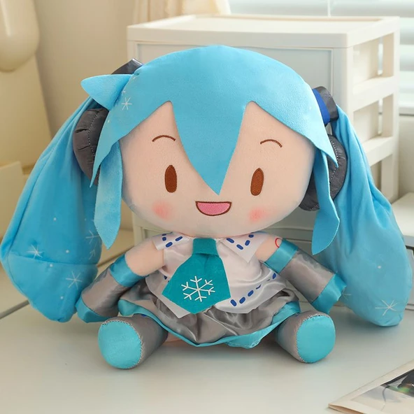 Hatsune Miku Peluş Oyuncak Bebek 30cm - Mavi
