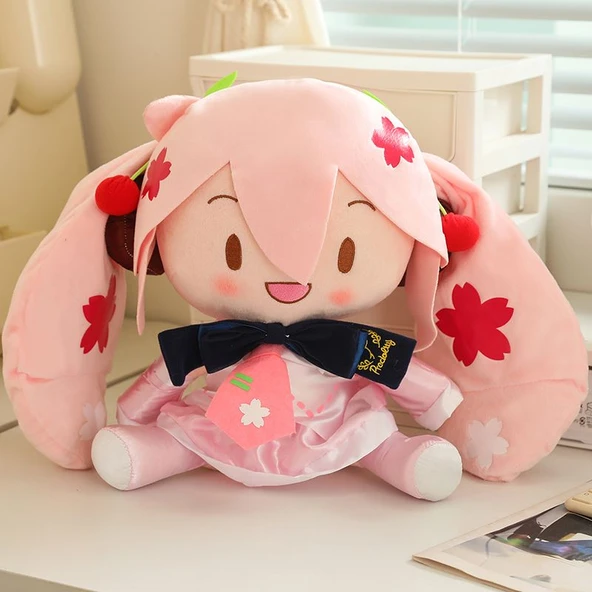 Hatsune Miku Peluş Oyuncak Bebek 30cm - Mavi - 6