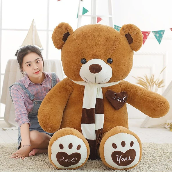 Atkılı Peluş Ayıcık - Kahverengi - 180cm