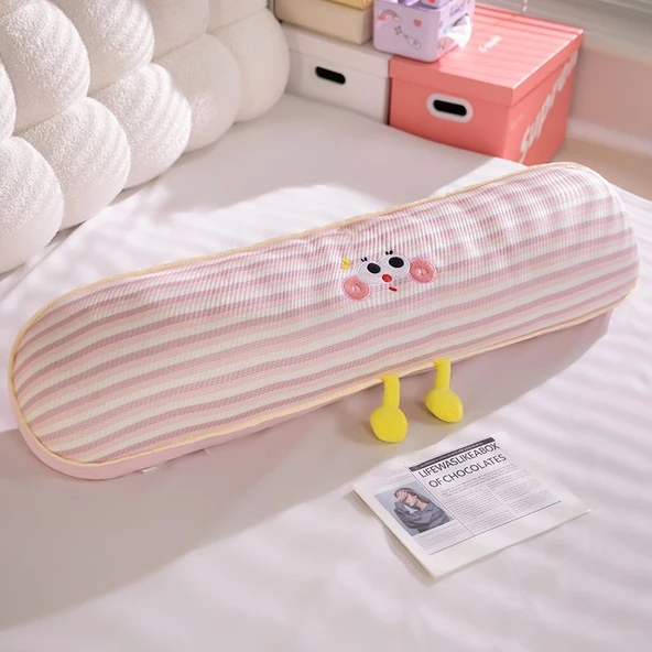 Buz İpeği Dopamin Uzun Yastık - Kiraz Çiçeği Pembesi - 90cm