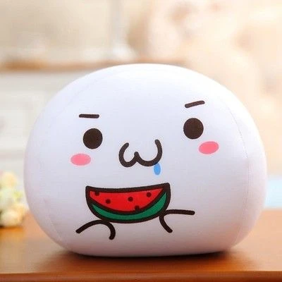 Karpuz Yiyen Emoji Peluş Yastık - 40cm