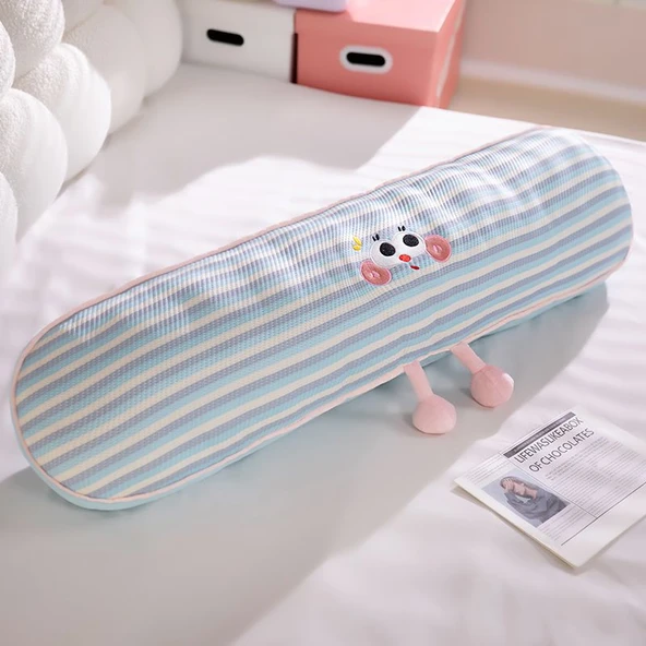 Buz İpeği Dopamin Uzun Yastık - Kiraz Çiçeği Pembesi - 90cm - 8