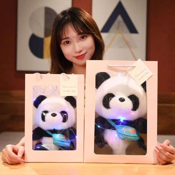 Hediye Çantalı Panda Peluş Oyuncak - 25cm