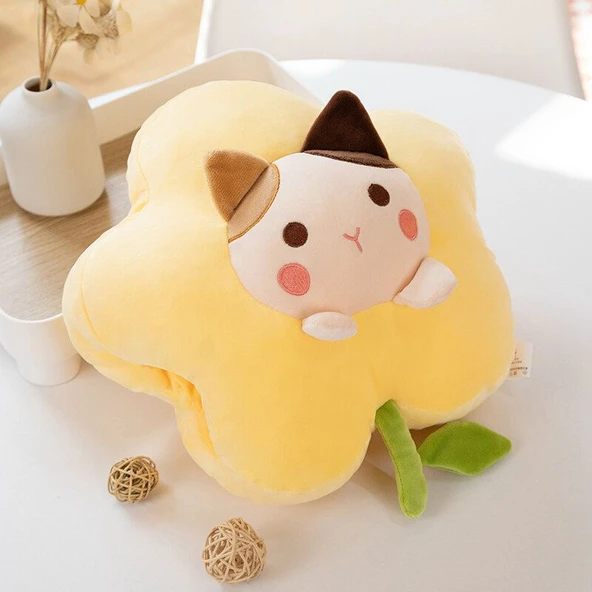Pembe Tavşan Peluş El Isıtıcı Yastık - 35x33cm - 4