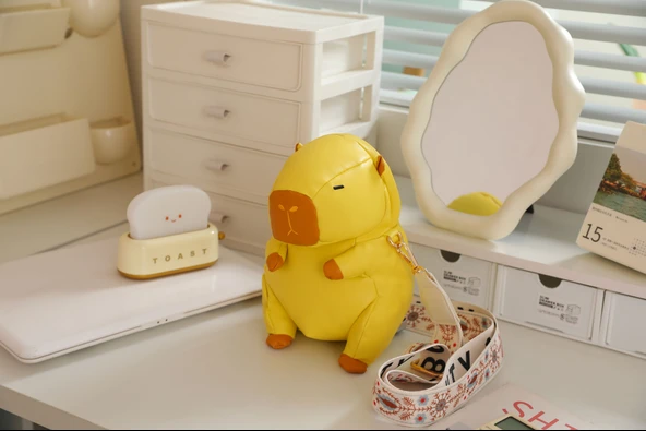 24cm Kapibara Peluş Sırt Çantası - Yeşil Genişletilmiş - 10