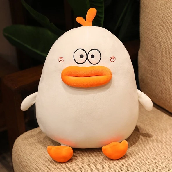 Sevimli Ördek Peluş Oyuncak - Beyaz, 30cm