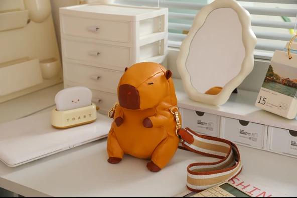 24cm Kapibara Peluş Sırt Çantası - Yeşil Genişletilmiş - 8