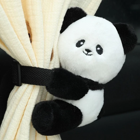 Sevimli Karikatür Hayvan Araba Perde Tokası - Panda 15cm - 3