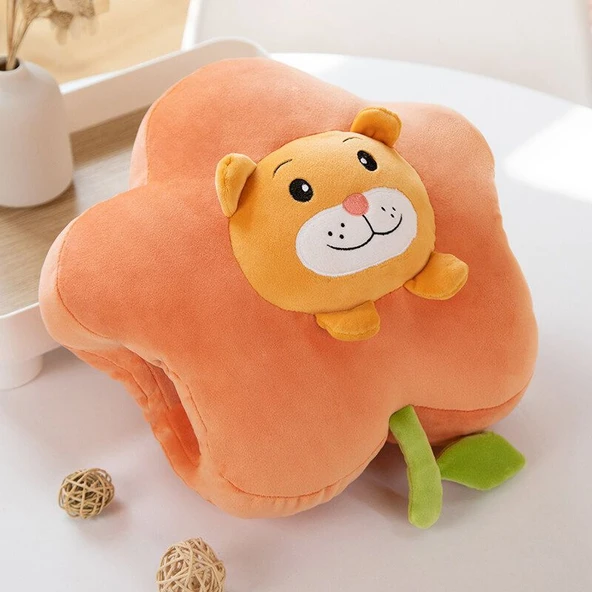Aslan Peluş El Isıtıcı Yastık - 35x33cm - 10