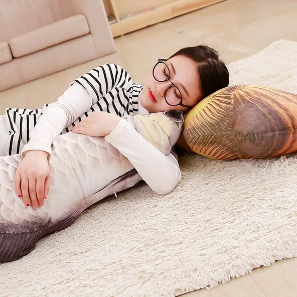 Altın Ejder Balığı Peluş Yastık Oyuncak - 120cm - 4