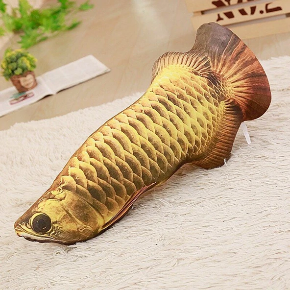 Altın Ejder Balığı Peluş Yastık Oyuncak - 120cm - 9