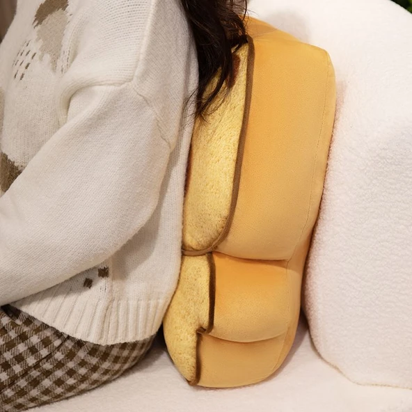 Tost Kedi Peluş Oyuncak - Karamel Mutlu - 50cm - 12