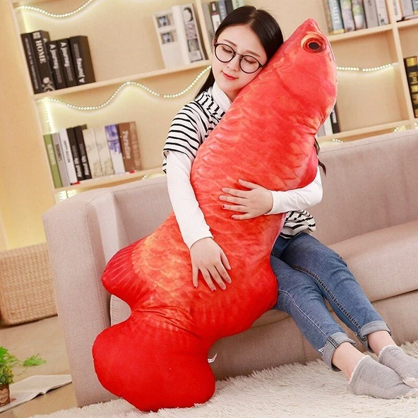 Altın Ejder Balığı Peluş Yastık Oyuncak - 120cm - 6
