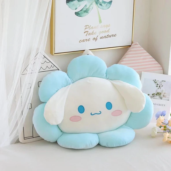 Çizgi Film Çiçek Yaprağı Peluş Yastık - Petal Cinnamoroll 45cm