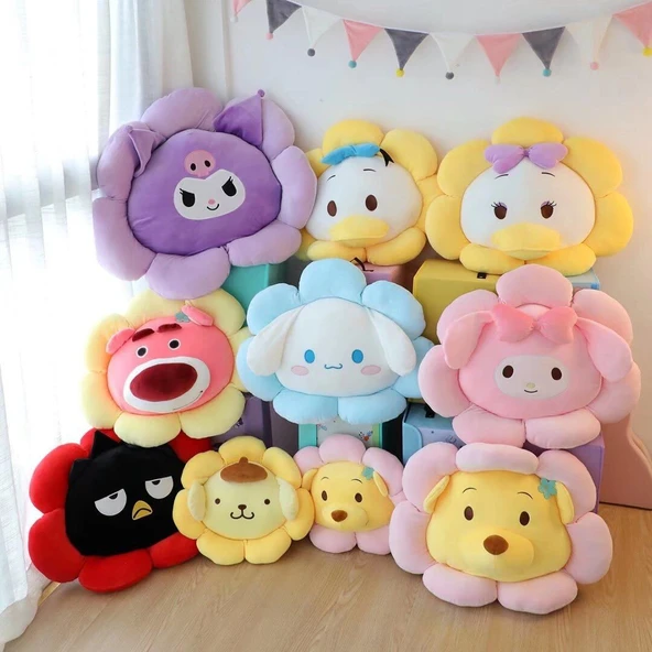 Çizgi Film Çiçek Yaprağı Peluş Yastık - Petal Donald Duck 45cm - 3
