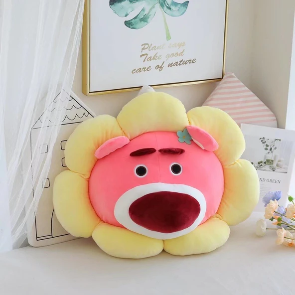 Çizgi Film Çiçek Yaprağı Peluş Yastık - Petal Winnie the Pooh 45cm - 6