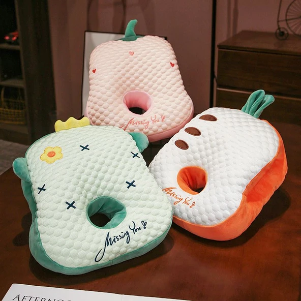 Çift Taraflı Elastik Süper Yumuşak Şekerleme Yastığı - Yeşil Dinozor 35x28cm - Resim 3