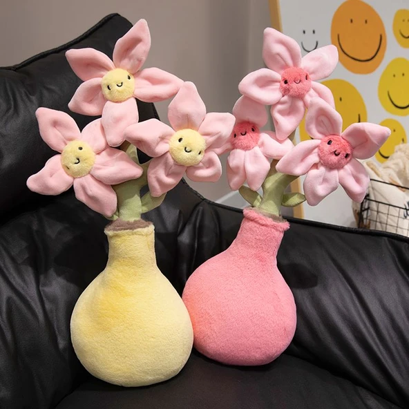 Pembe Çiçek Peluş Oyuncak - 310 Boyutunda - 8
