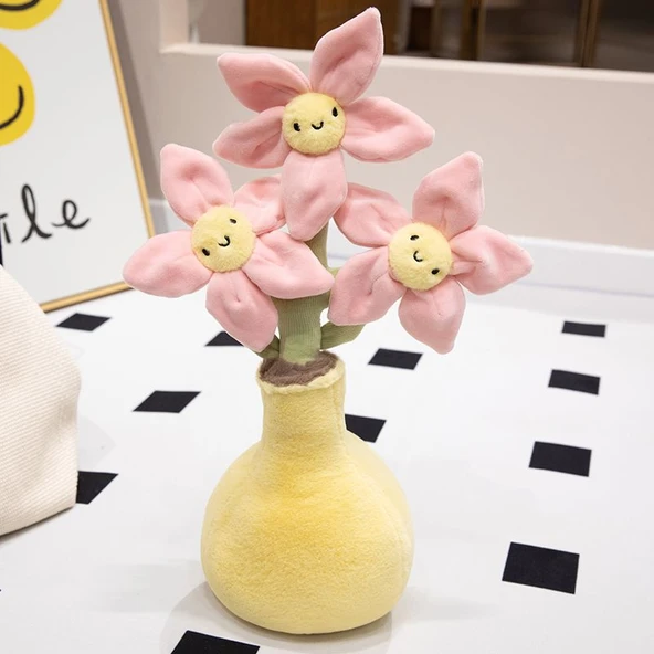 Sarı Çiçek Peluş Oyuncak - 310 Boyutunda