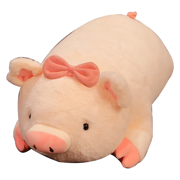 Pembe Yatan Domuz Peluş Oyuncak - 40cm - 11