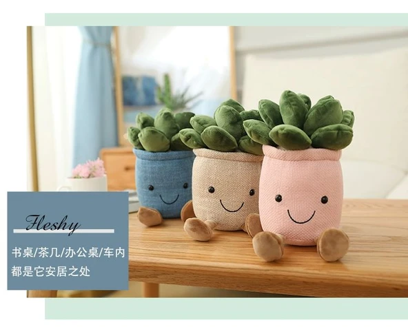 Sulu Köklü Peluş Oyuncak Bebek Süsü - Pembe - Tek Boyut - 7