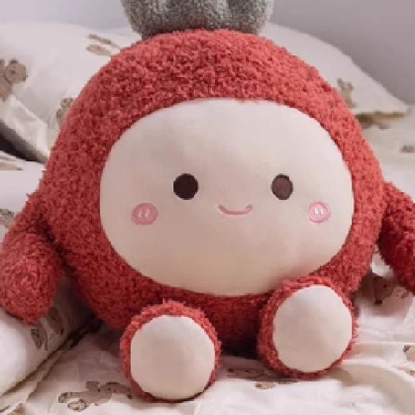 Meyve Yumurta Peluş Oyuncak Bebek - Turp 23cm