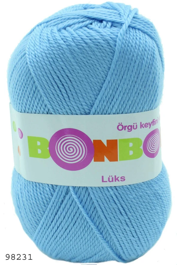 Bonbon Lüks Örgü Patik İpi 98231 Açık Mavi