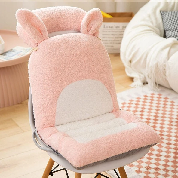 Tavşan Peluş Minder - Pembe, Standart, 40x35x40cm - 5